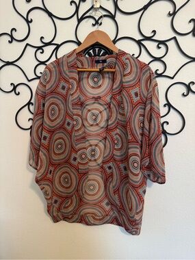 Geometric Print Kimono
